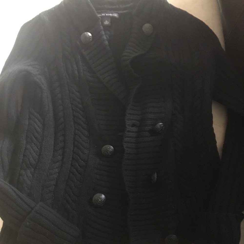 Black cardigan from Banana Republic